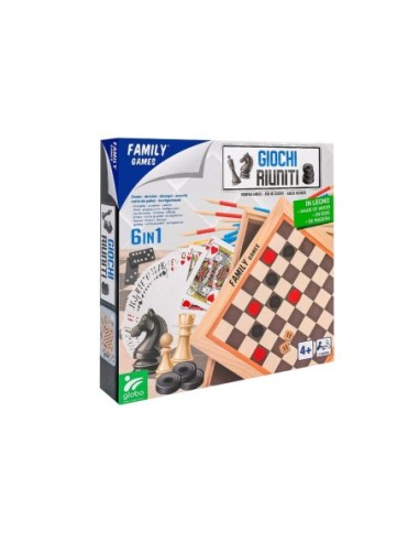 TOYS-FAMILY GAMES MADERA 6 EN 1 41159