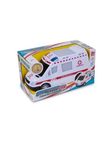 TOYS-FURGONETA AMBULANCIA LUZ/SONIDO