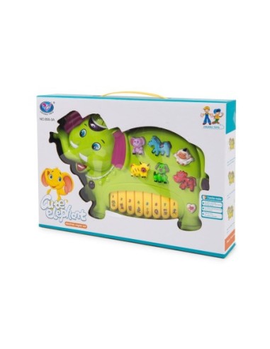 TOYS-PIANO INFANTIL ELEFANTE LUZ/SON.