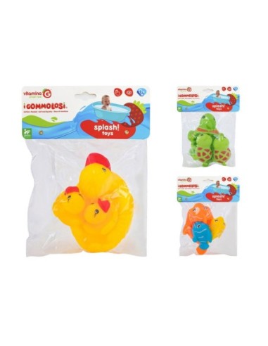 TOYS-SET BAÑO ANIMALES FAMILIA 3PZAS.