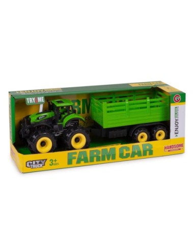 TOYS-TRACTOR PLAST.REMOLQUE LUZ/SON