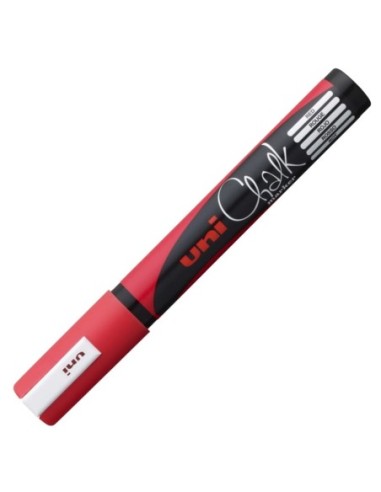 UNI-ROTUL.PIZARRA VDE.CHALK PWE5M ROJO