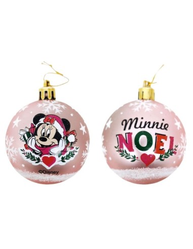 XMAS-BOLAS 6CM.PACK 10 ROSA MINNIE LUCKY