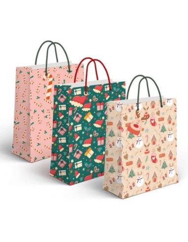 XMAS-BOLSA REGALO L MERRY 26x10x32