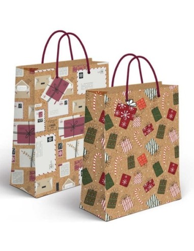 XMAS-BOLSA REGALO XL KF.WISHES 33x10x45