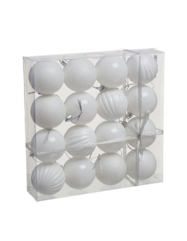 XMAS-PACK 16 BOLAS 6CM.BLANCO 3046231