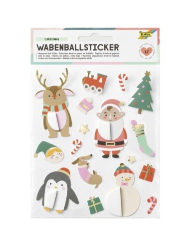 XMAS-STICKERS PAPEL RELIEVE FOLIA 18404