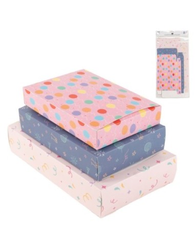 CAJA REGALO 25x15x5 BIRTHDAY -PACK 3-