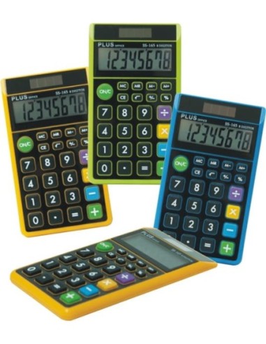 CALCULADORA PLUS 8 DG.COL.(65x165)SS-165