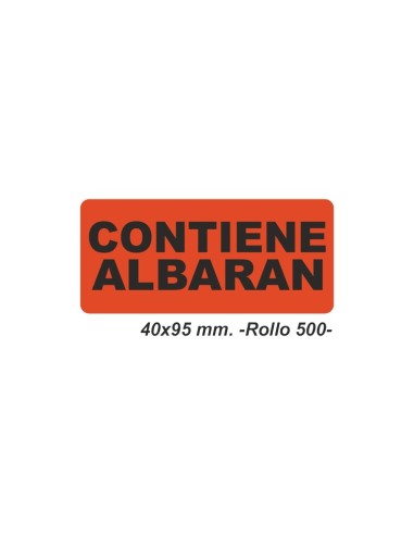 ETIQUETAS ADH.CONTIENE ALBARAN -R/500-