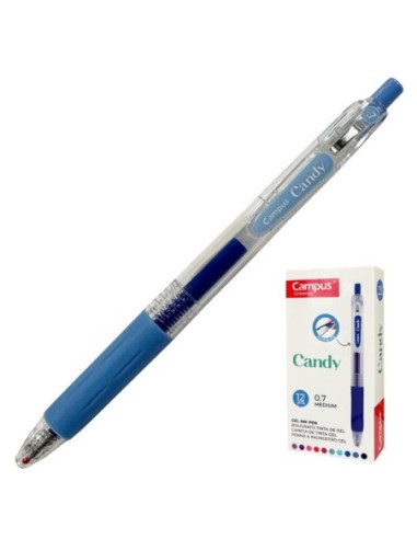 BOLIGRAFO CAMPUS CANDY GEL 0.7 AZUL CL.