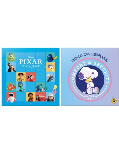 CALENDARIO 30x30 2025-SET 2 PIXAR/SNOOPY