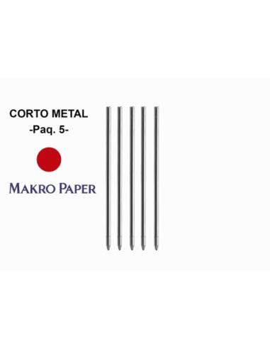 CARGA BOLIG.UNIV.CORTO METAL ROJO C/5