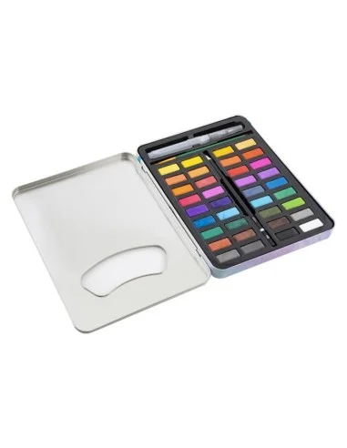 CRAFT-CAJA 36 PASTILLAS ACUARELA METAL
