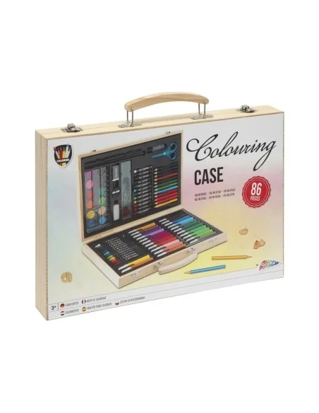 CRAFT-SET PINTURAS MALETA MADERA 86 PZS.