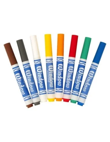 CRAYOLA-EST.8 ROTUL.VENTANA LAV. 58-8165