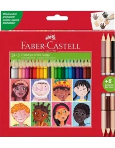 F.CASTELL-EST.24+3 LAP.COLOR TRIAN.NIÑOS