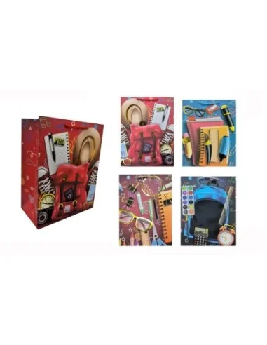 BOLSA REGALO MOT.PAPELERIA 26x32x10