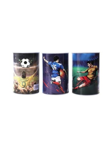 HUCHA METAL CILINDRICA FUTBOL 5600