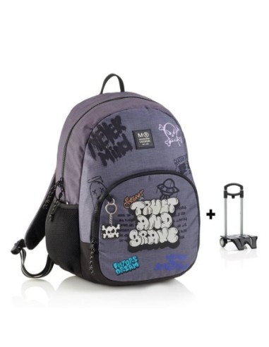 MR.GRAFFITTI-MOCHILA DOBLE C/CARRO