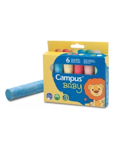 TIZA CAMPUS COLORES BAB.JUMBO-C/6 BARR.-