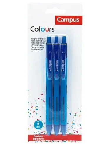BL.3 BOLIGRAFOS CAMPUS AZUL 081335