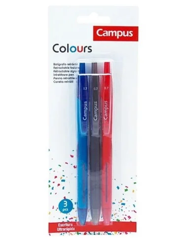BL.3 BOLIGRAFOS CAMPUS COLORES 081336