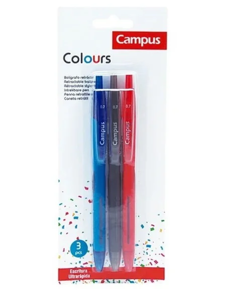 BL.3 BOLIGRAFOS CAMPUS COLORES 081336