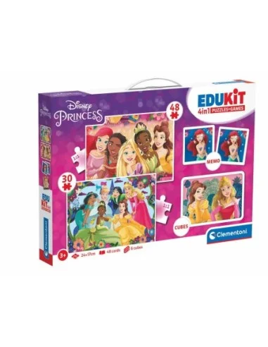 CLEMENT.-EDUKIT 4x1 DISNEY PRINCE. 18297