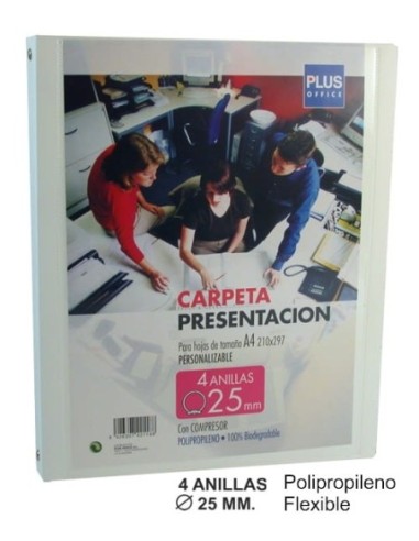 CARPETA CANGURO PLUS PP.FLEX 4AN. 25MM.