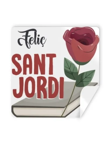 ETIQ.ST.JORDI LIBRO+ROSA CUADR.R.250