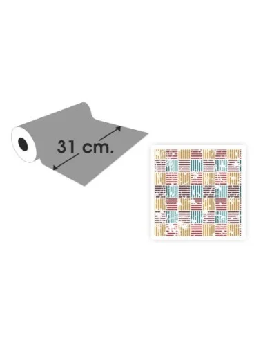 PAPEL REGALO ECON.BOBINA 31CM.(2KG.)1013