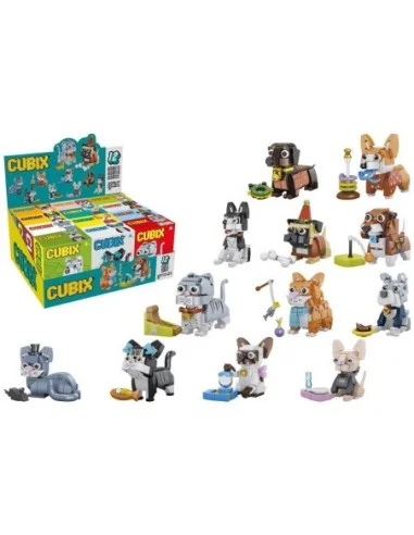 TOYS-CONSTRUCC.CUBIX PERROS/GATOS (EX.12