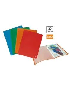 CARPETA ECON.30 FUNDAS PLUS A4 NARANJA