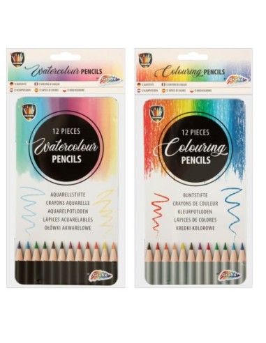 CRAFT-CAJA 12 LAPICES COLOR METAL (2MD)