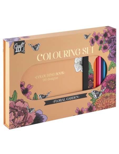 CRAFT-CAJA REGALO COLOREAR FLORAL