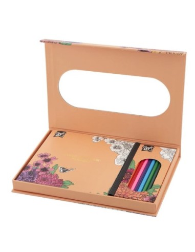 CRAFT-CAJA REGALO COLOREAR FLORAL