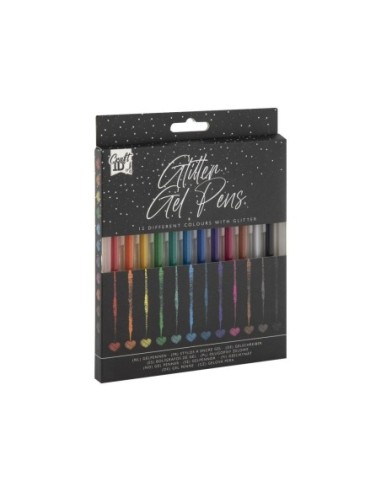 CRAFT-GEL PENS GLITTER CAJA 12 CR7044/GE