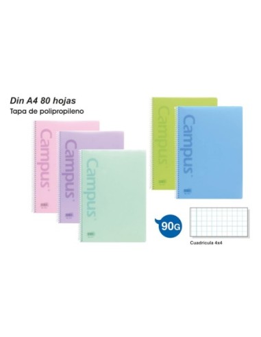 CUAD.A4 PP.80H.PASTEL DL.90G. 003221