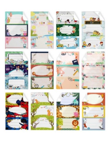 ETIQUETAS COLE DECORADAS -BLISTER 9 UN-
