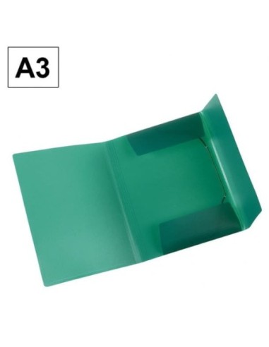 CARPETA PLUS SOLAPAS A3 PP.VERDE