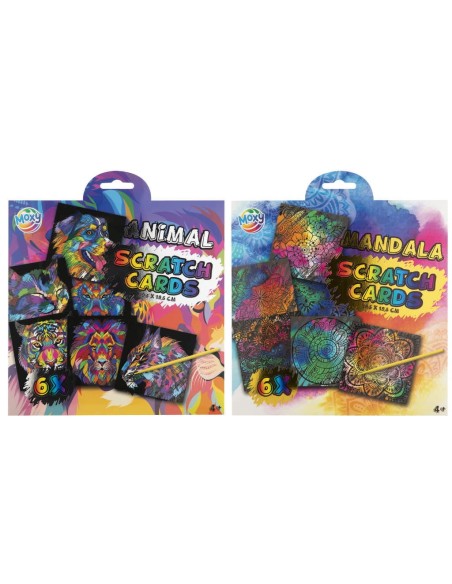 MOXY-SET 6 TARJETAS SCRATCH MANDALAS