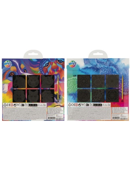 MOXY-SET 6 TARJETAS SCRATCH MANDALAS