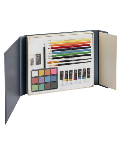 NASSAU-SET ACUARELA CAJA LUX 34PZ.