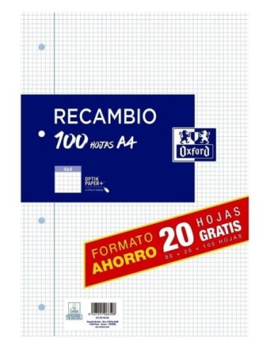 OXFORD-RECB.A4 80+20H.4TAL.CDLA.90GR.