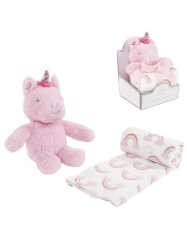 PELUCHE MANTA 90x75CM.UNICORNIO 311801