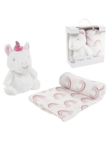 PELUCHE MANTA 90x75CM.UNICORNIO C/CAJA