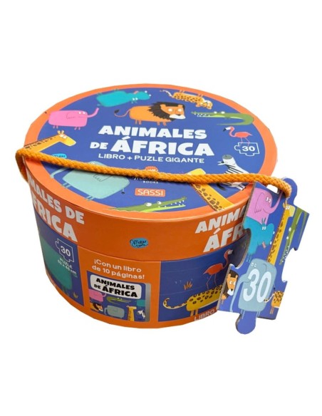 PUZZLEBOOKS-ANIMALES AFRICA (CAJA RED.)