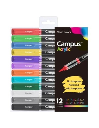 ROTUL.CAMPUS ACRYLIC BRUSH BASIC-EST.12-