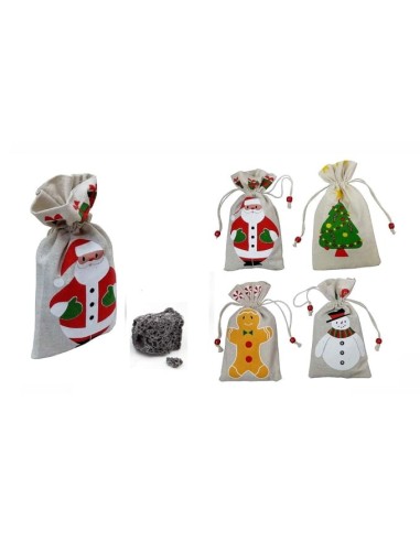 XMAS-SAQUITO RAFIA 20x13 CM 6498